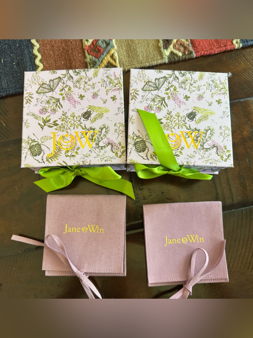 Jane Win boxes and pouches